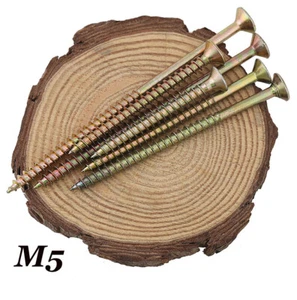 M5 gelb Pozi Senkkopf Holzschraube Holzschraube flach Kreuzschlitz Zink L=50~100 - Bild 1 von 7