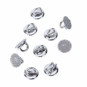 10 Pcs Boutons Linguaux DentairesDirect Bond Oeillets Rond Maille Base Crochet à Sertir - Photo 1/4