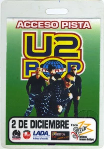 U2 1997 Popmart Tour Laminated Backstage Pass Mexico - Picture 1 of 1