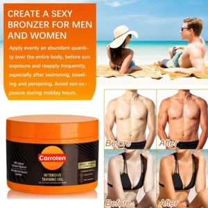 Carroten Intensive Tanning Gel 150ml Tan Accelerator Coconut Oil Vitamin A & E - Picture 1 of 12