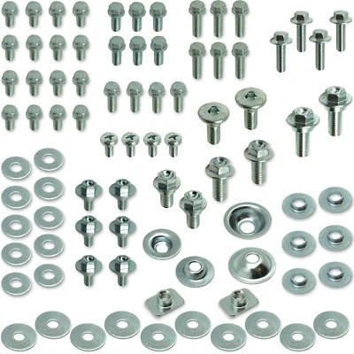 FULL PLASTIC SEAT BODYWORK  BOLT SET KAWASAKI KX60 KX 65 80 85 125 250 500 - Image 1 of 4