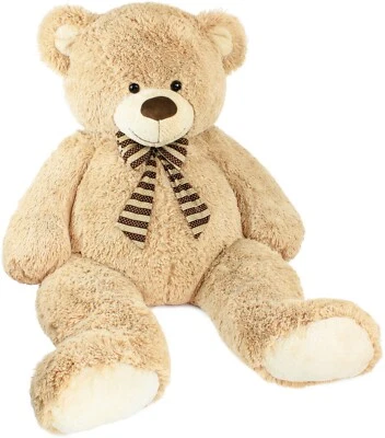 BRUBAKER Peluche géante XXL Ours Nounours 150 cm Beige Ultra Douce & Mignonne - Photo 1/4