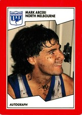 ✺New✺ 1989 NORTH MELBOURNE KANGAROOS AFL Card MARK ARCERI Scanlens