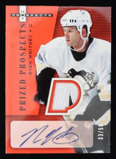 2005-06 Fleer Hot Prospects Rookie RC Patch Auto RPA Ryan Whitney Red Hot /50