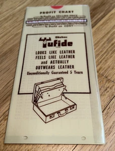 Vintage TUFIDE BRIEFCASES & LUGGAGE - PROFIT CHART - Stebco Products CHICAGO - Picture 1 of 7