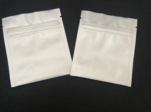 25 Pack - Silver Mylar Resealable Zip & Seal Bags 3.4" x 4" Smell Proof Bag - Picture 1 of 2