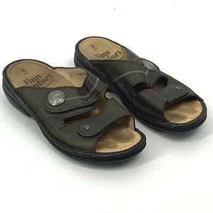 Finn Comfort Sansibar Brown Leather Slip On Sandals Germany EU 37, US 7 - Picture 1 of 12