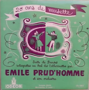 EMILE PRUD' HOMME ET ORCHESTRE -20 ANS DE MUSETTE- FRENCH 10" LP FOLK - Foto 1 di 5