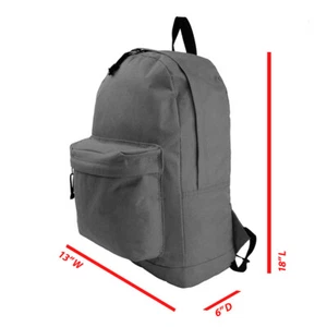 Mochila escolar clásica de 18", bolsa de libro simple, universidad, mochila - Imagen 1 de 86