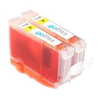 2 Yellow Ink Cartridges for Canon PIXMA iP4200 iP6600D MP520 MP800R MX700