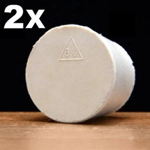 2 PIEZAS TAPÓN DE GOMA SÓLIDA TALLA #6.5 BUNG DE GOMA SE ADAPTA A LA MAYORÍA DE LOS CARBOYS DE VIDRIO 3/5/6 GALONES - Imagen 1 de 10