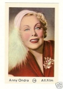Anny Ondra #110  Vintage Movie Star Card