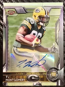2015 Topps Chrome Ty Montgomery Rookie RC Autograph. Greenbay - Picture 1 of 3
