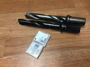 PAIR ACME NO 2 INDEXABLE COOLANT DRILL W/ 1 1/4 " SHANK - 6 " OAL  1 1/16" BIT - Picture 1 of 3