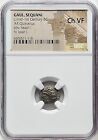 CELTIC GAUL SEQUANI połowa 1 wieku p.n.e. AR Quinarius Head/Boar NGC Wybór VF