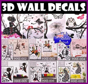 3D Wall Sticker decals Home Decor Decoration Wallpaper Removable kids Room Art - Picture 1 of 19
