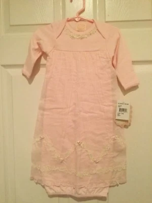 NUEVO CON ETIQUETAS PRECIOSO VESTIDO SUPERPUESTO ENCAJE ROSA BISCOTTI BEBÉ NORDSTROMS 3 meses  Foto 1 de 2