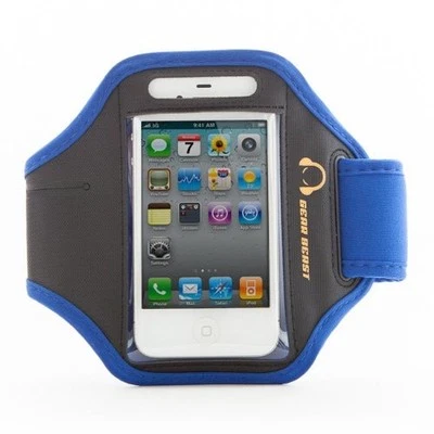 Gear Beast Premium Nylon/Neoprene Apple iPhone 5 / 5s / 5c Sports Armband (Blue) Foto 1 de 4
