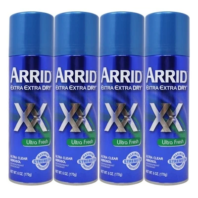 4x Arrid XX Desodorante Antitranspirante en Aerosol Ultra Transparente, Aroma Ultra Fresco Foto 1 de 3