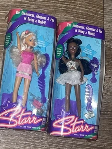 STARR Model Agency 6.5" Totalmente Posables DOS Muñecas Antiguo Stock Toya y Starr Sin Usar - Imagen 1 de 4