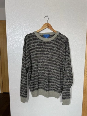 Vintage Towncraft 3D Knit Sweater Mens Small Grandpa Style Acrylic - Image 1 of 4