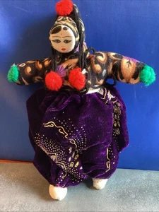 Turkish Doll Handmade 9” Colorful Pre-owned - Lot #V292 - Picture 1 of 2