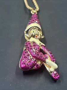 Betsey Johnson Halskette weißes weibliches Kleid mit Geschenkbox und Organzabeutel. GA - Bild 1 von 7