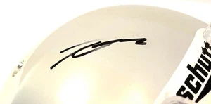 Tetairoa MCMILLAN Panthers SIGNIERTER authentischer Chrom-Integralhelm JSA COA - Bild 1 von 10