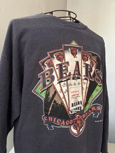 Vintage Chicago Bears Sweatshirt Herren XL Blau 90er Made In USA - Bild 1 von 10