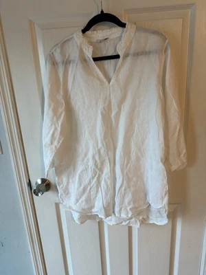 Camisa Rosemarine Made Italy 100% Lino L Blanca Playa Náutica Foto 1 de 4