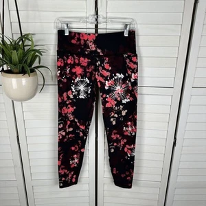 Sweaty Betty The Power 7/8 Length Leggings Black Coral Pink Fireworks Size S - Picture 1 of 9