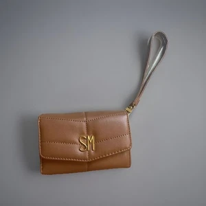 Steve Madden Wallet Zip Around Bifold Clutch Wristlet Brown- EXCELLENT CONDITION - Picture 1 of 8