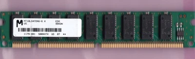 32MB MICRON MT18LD472AG-6 X DRAM-EDO 60ns ECC DIMM 168Pin 3.3V Ram Memory Stick - Image 1 of 2
