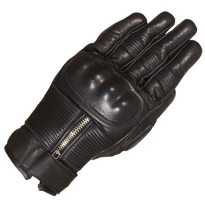 WEISE UNION BLACK GLOVES LEATHER MOTORCYCLE CRUISER BOBBER RETRO STYLE M MEDIUM - Image 1 of 4