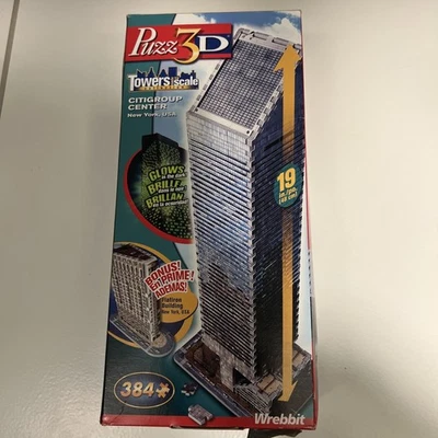 New Puzz 3D Citigroup Center Bonus Flatiron Building Puzzle Glows In The Dark - Image 1 of 3