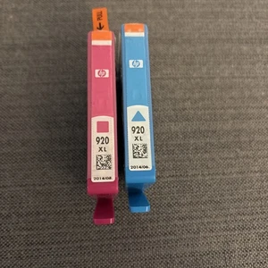 Original HP 920XL Tintenpatronen Cyan & Magenta Neu Versiegelt Lose Ablaufdatum 2014 - Bild 1 von 3