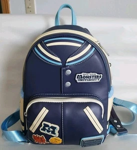 Disney Parks Pixar Loungefly Monsters University Letterman Jacke Rucksack 11" - Bild 1 von 8