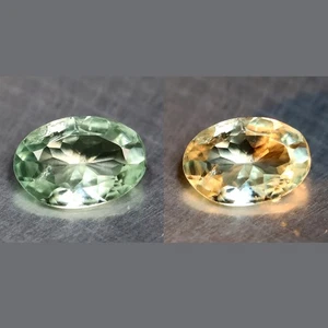0.52 ct Flashing Oval Cut (6 x 4mm) Green Un-Heated Natural Alexandrite Gemstone - Picture 1 of 3