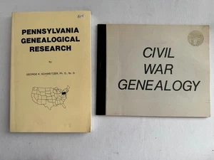 PENNSYLVANIA GENEALOGICAL RESEARCH & CIVIL WAR GENEALOGY SB BOOKS BY SCHWEITZER - Imagen 1 de 16