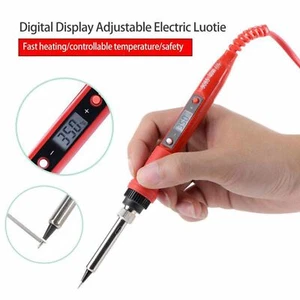 80W LCD Digital Adjustable Temperature Electronics Soldering Welding Iron Kit - Picture 1 of 12