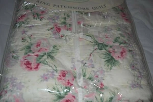  Rachel Ashwell Shabby Chic Treasures Vtg Amanda Pink Rose Lavender KING Quilt - Picture 1 of 9
