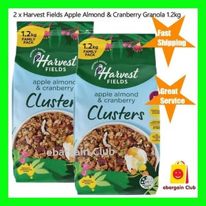 *New* 2 x Harvest Fields Apple Almond & Cranberry Granola 1.2kg - Picture 1 of 2