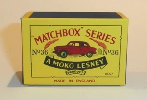 Matchbox Lesney No 36 Austin A50 Cambridge Empty Repro B Style Box - Picture 1 of 1
