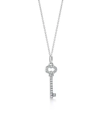 Tiffany Oval Key Diamond Necklace - Image 1 of 3