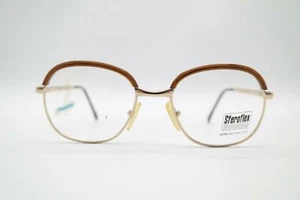 Vintage Sferoflex 041 Gold Braun Oval Brille Brillengestell eyeglasses NOS - Picture 1 of 6