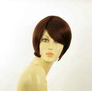 Perruque femme courte châtain foncé cuivré intense ref ALINE en 322 - Picture 1 of 9