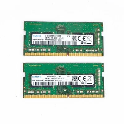 Samsung 16 GB RAM (8GB x 2) 1R8 PC4-2700T-SA1-11 M471AK43CB1-CRC SODIMM Lenovo - Image 1 of 3
