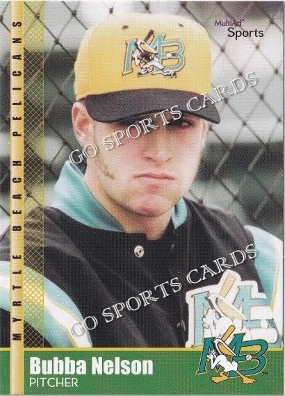 2002 Myrtle Beach Pelicans Bubba Nelson RC Rookie Card Braves Minor League - Image 1 of 1
