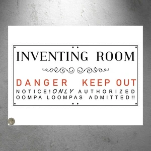 Willy Wonka Inventing Room "Danger Keep Out" Poster Print | Art Artwork | 13x19 - Picture 1 of 4