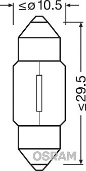 OSRAM 6438 Glühlampe, Leseleuchte für ABARTH,AUDI,BMW,CHEVROLET,DAEWOO,FIAT,FORD - Bild 1 von 1